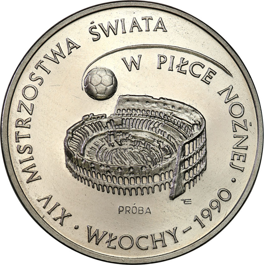 PRL. PRÓBA Nikiel 1000 złotych 1988 MŚ. w piłce nożnej